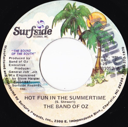  Hot Fun In The Summertime/ Lipstick Traces 45 Record 