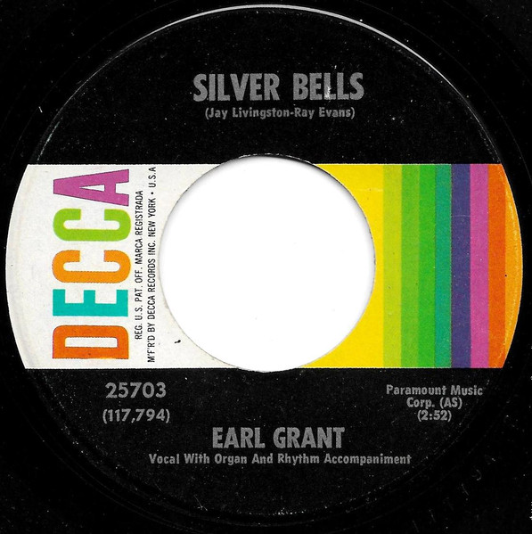  Silver Bells/ Jingle Bells 45 Record 