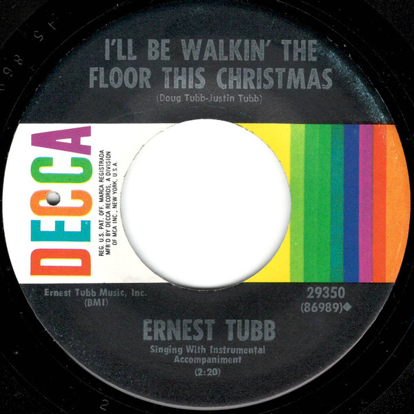  I'll Be Walking The Floor This Christmas/ Lonely Christmas Eve 45 Record 