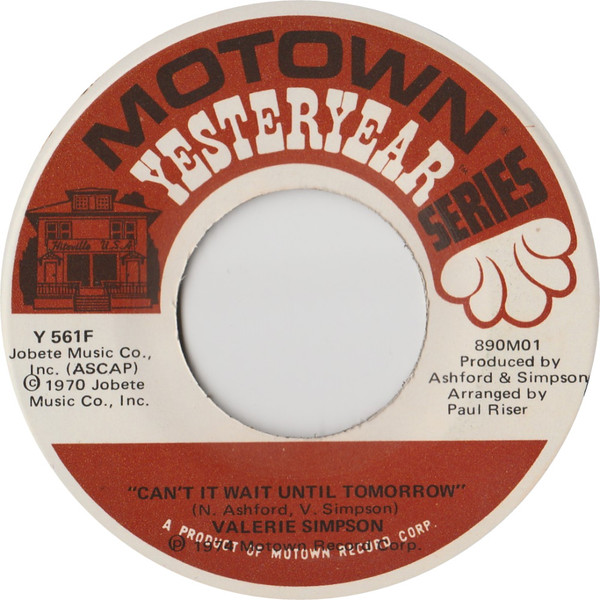  Valerie Simpson -- Silly Wasn't I/ Can't It Wait Until Tomorrow, 1974 (M-) 45 rpm record, $6.00 - Click for bigger image and more info 